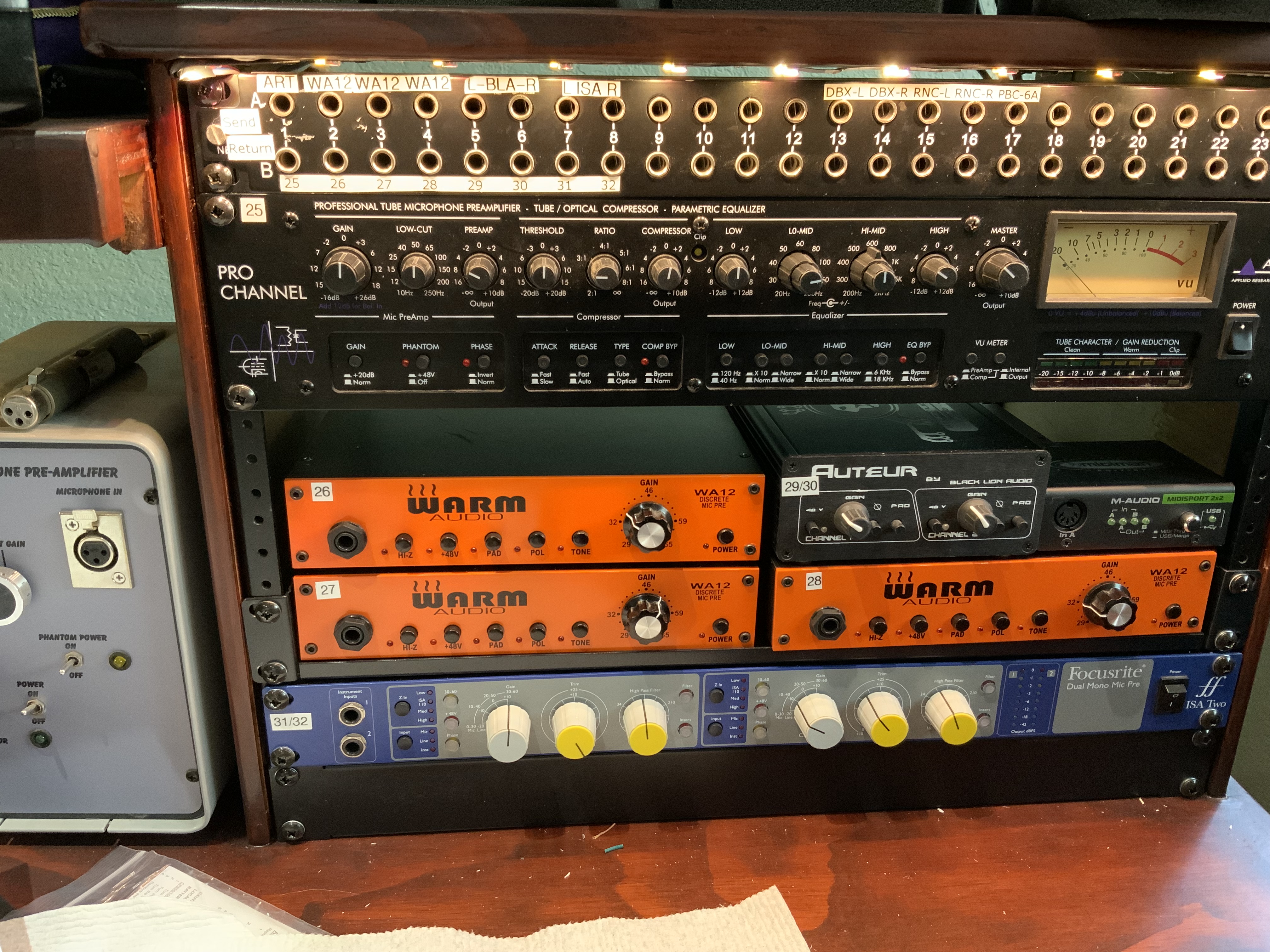 Studio desk and control area